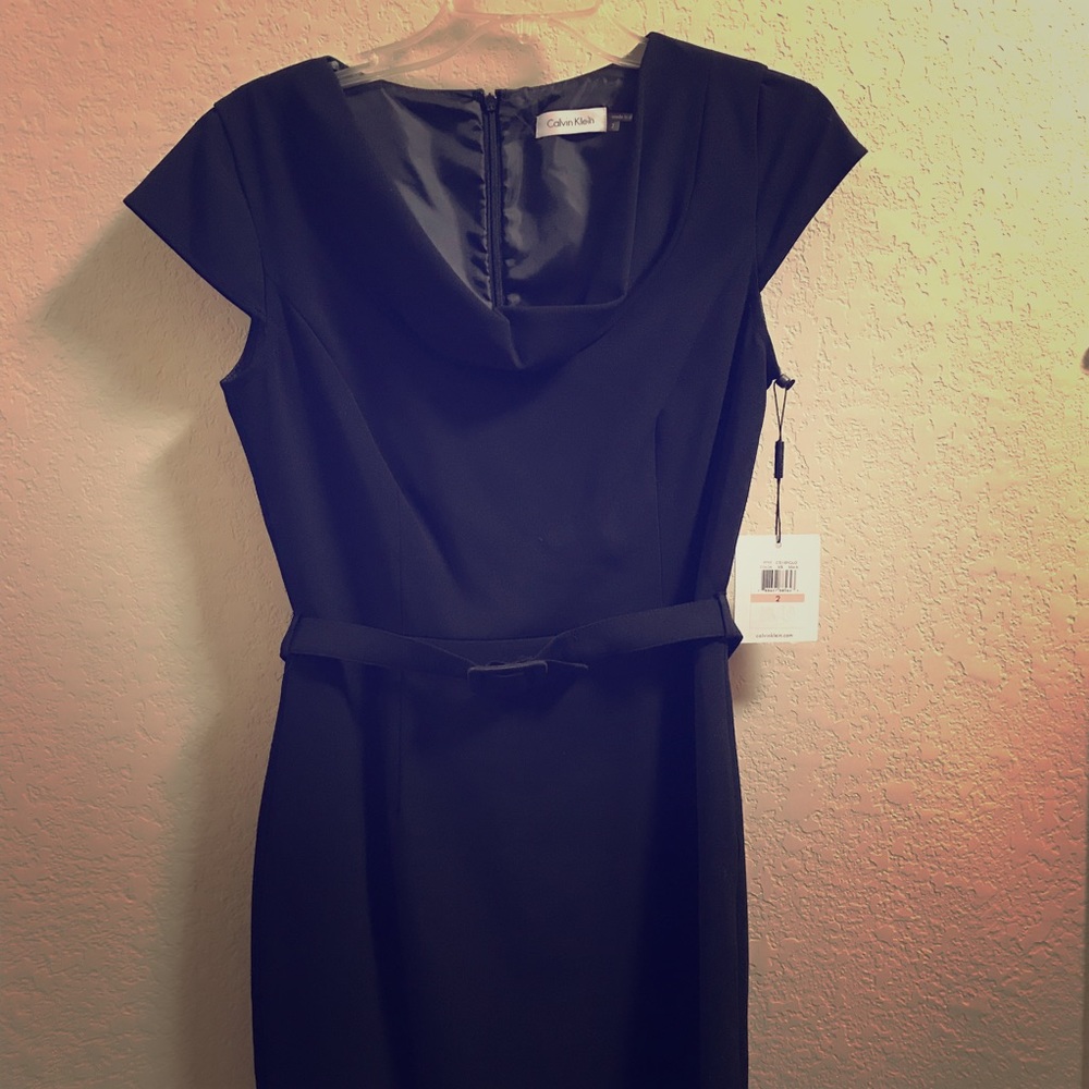 NWT Size 2 Calvin Klein Midi Business Dress
